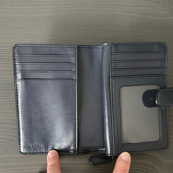 Coach Light Blue Star Pattern Wallet - Picture 3 of 7